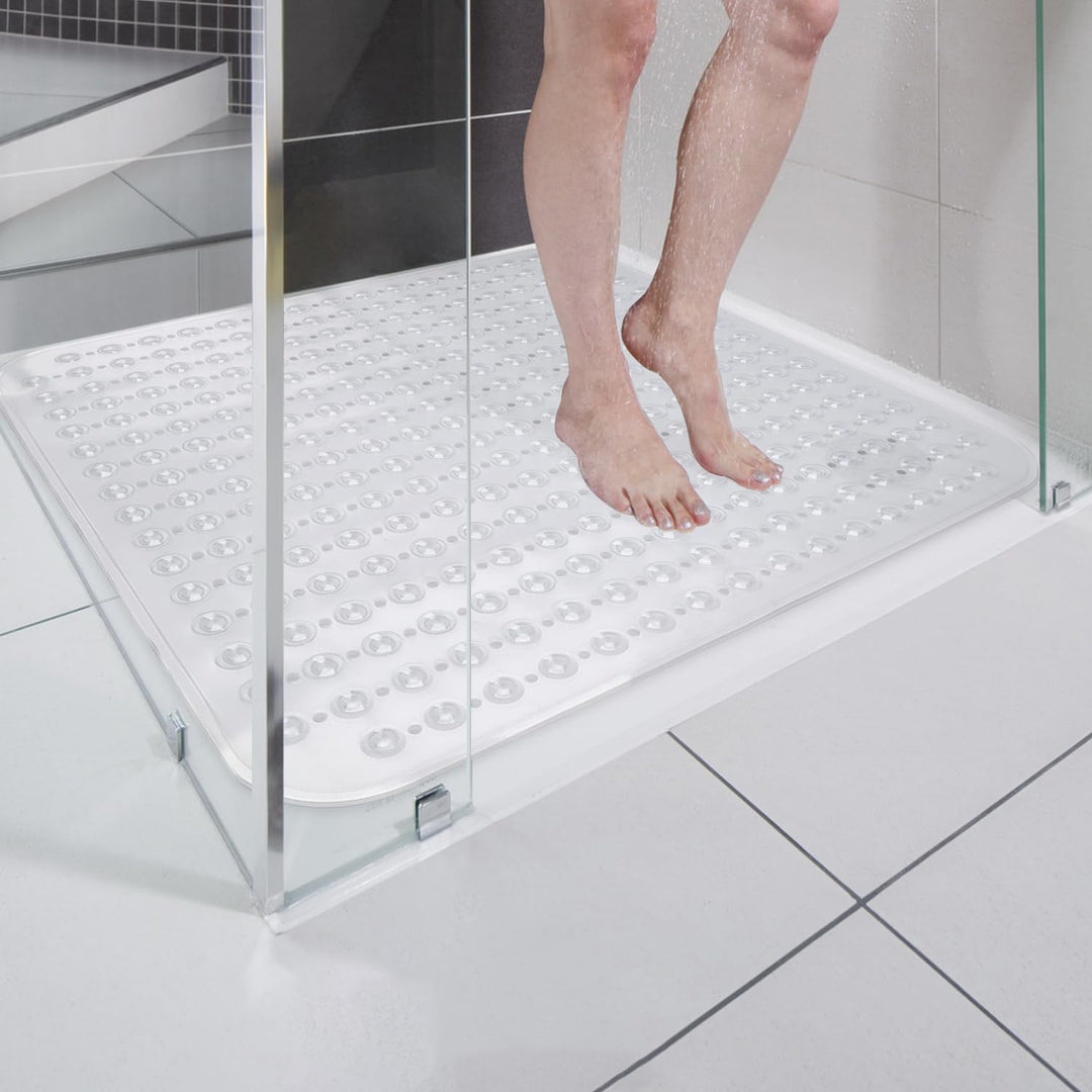 Duschmatte rutschfest 80x80 cm Gross | Dicke Antirutschmatte Dusche Quadratisch Schimmelresistent |
