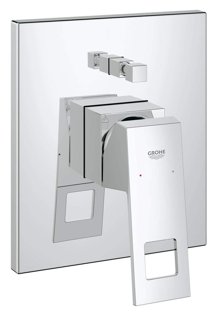 GROHE Eurocube - Einhand-Wannenbatterie (Fertigmontageset, verdeckte Befestigung, automatische Umste