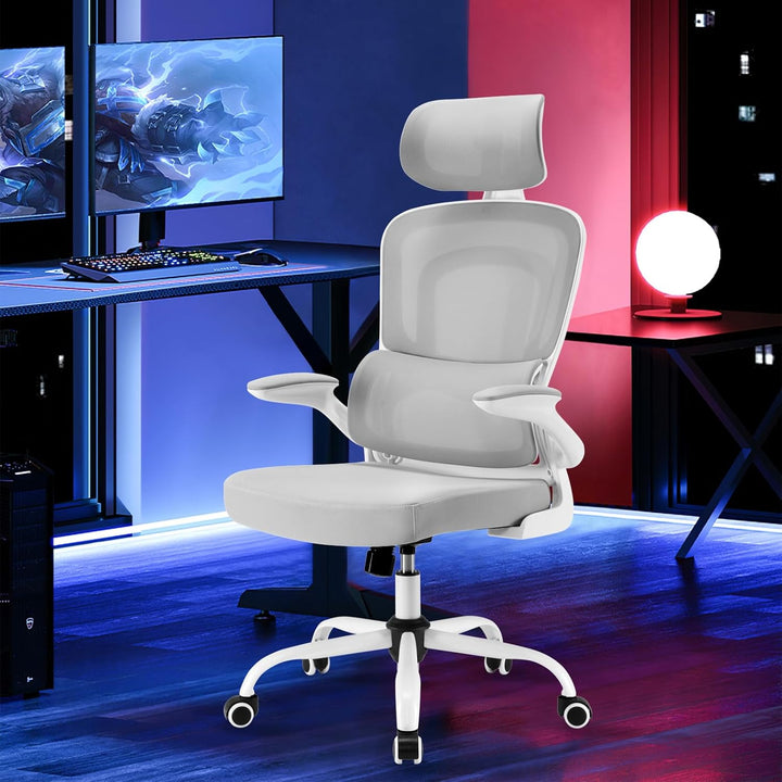 Farini Ergonomischer Stuhl Büro Computer Stuhl mit Rollen Schreibtisch für Bequemer Home Office Höhe