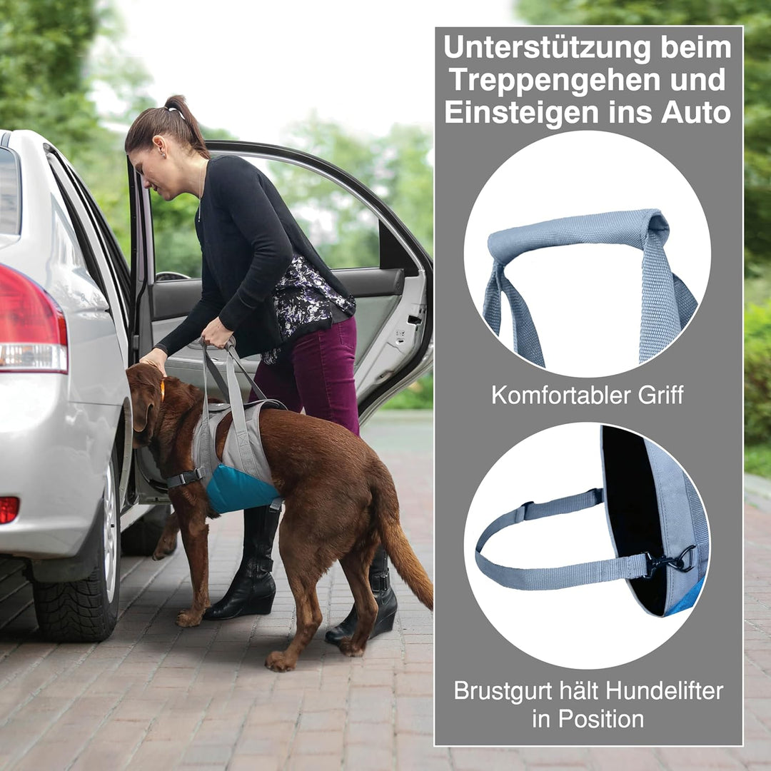 Kurgo Up and About Hebegeschirr für Hunde, ergonomisches Design, Hilft dem Hund beim Treppensteigen