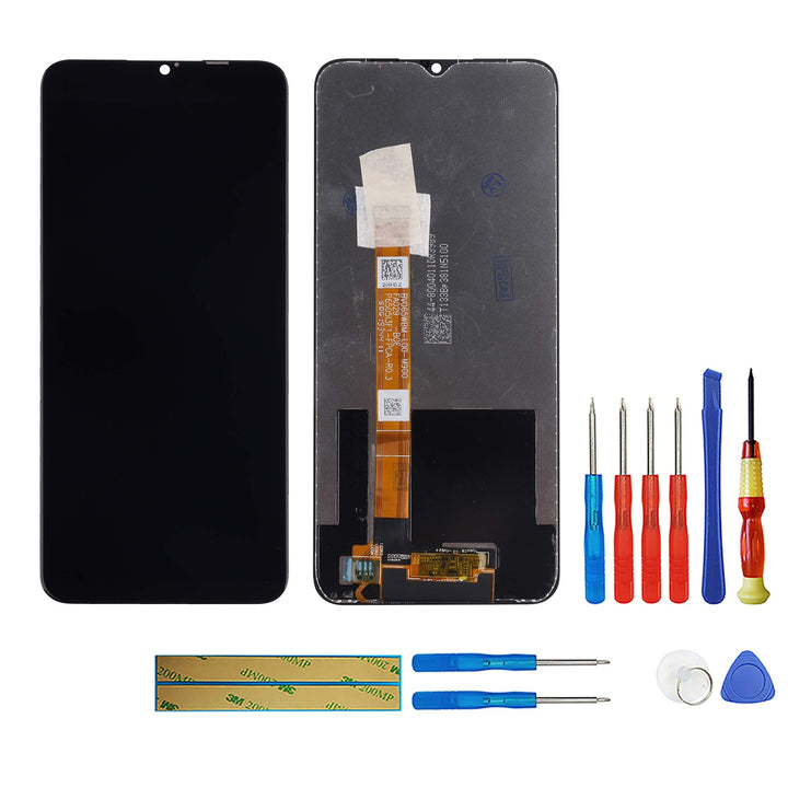 swark LCD Display Kompatibel mit Realme C3 RMX2027 (Schwarz Ohne Rahmen) Touchscreen + Tools
