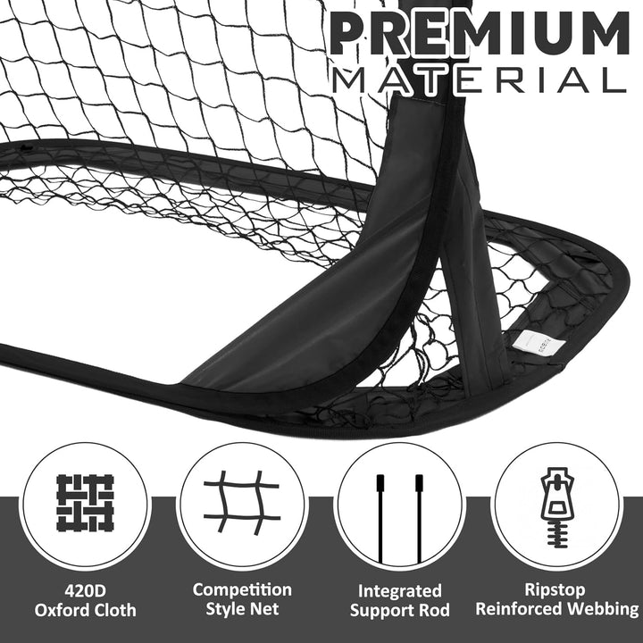 RUNBOW 100 x 67 cm Kinder Fussballtor mit Tragebeutel, tragbares Pop-up-Fussballnetz für Hinterhoftr