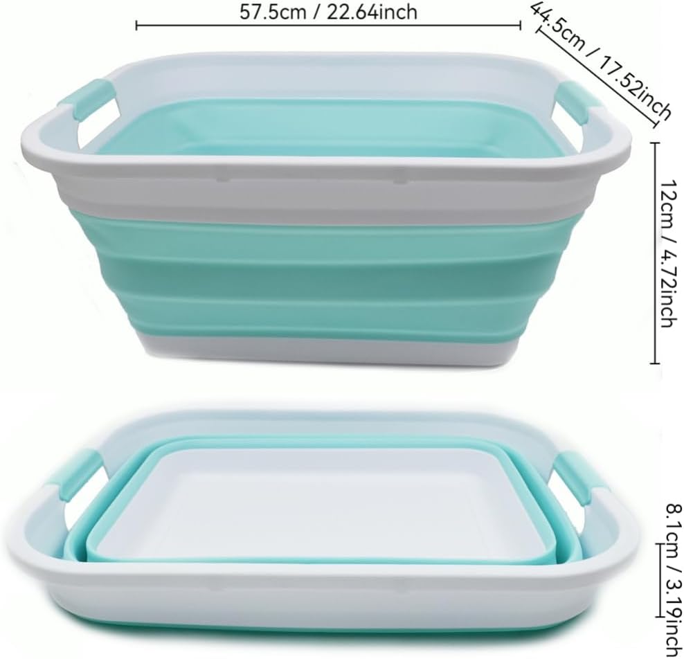 SAMMART 41L Collapsible Plastic Laundry Basket - Foldable Pop Up Storage Container/Organizer - Porta
