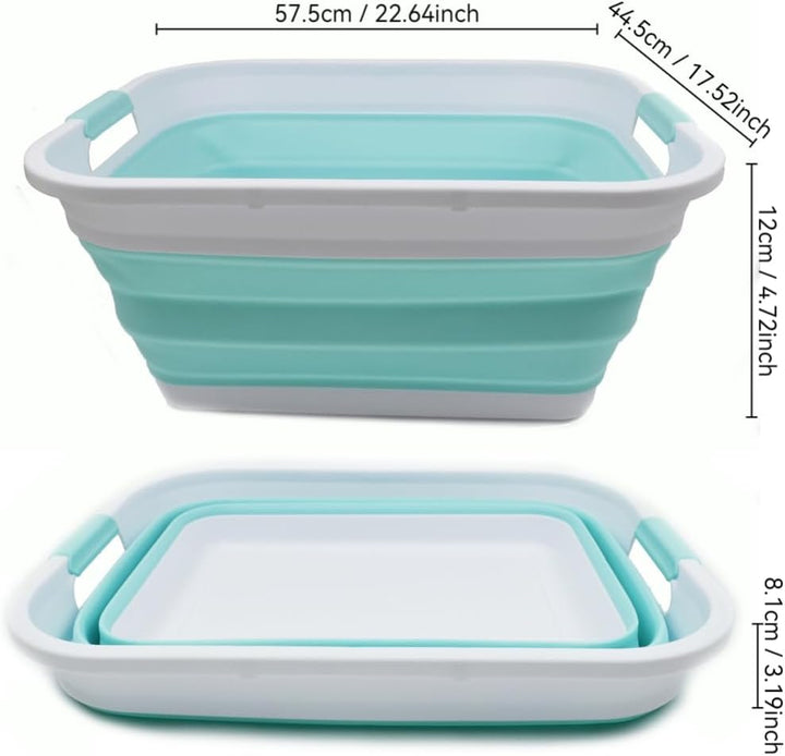 SAMMART 41L Collapsible Plastic Laundry Basket - Foldable Pop Up Storage Container/Organizer - Porta