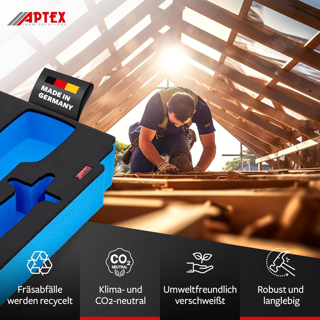 APTEX Schaumeinlage passend für Makita Akku-Winkelschleifer DGA 411-414, 461-464, 511-514 MakPac Gr.