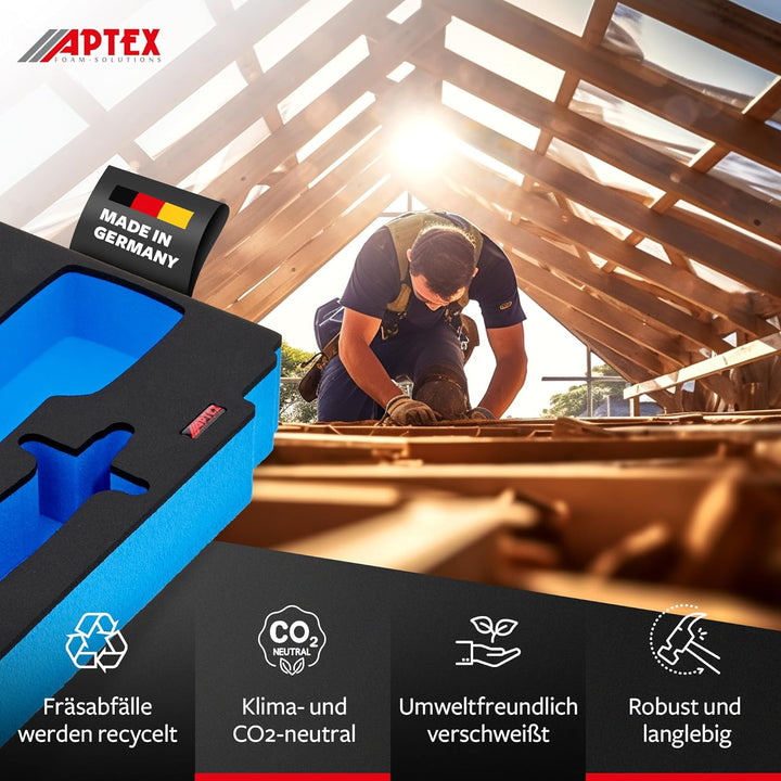 APTEX Schaumeinlage passend für Makita Akku-Winkelschleifer DGA 411-414, 461-464, 511-514 MakPac Gr.