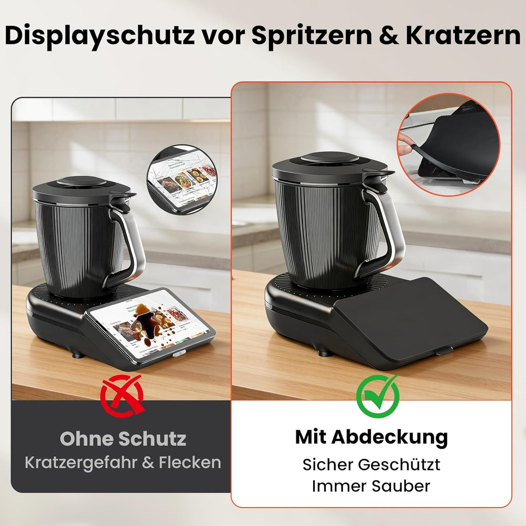 GEEKHOM Gleitbrett für Thermomix TM7 Zubehör Inkl. Brett mit Spatelhalter & Display Abdeckung | Leic