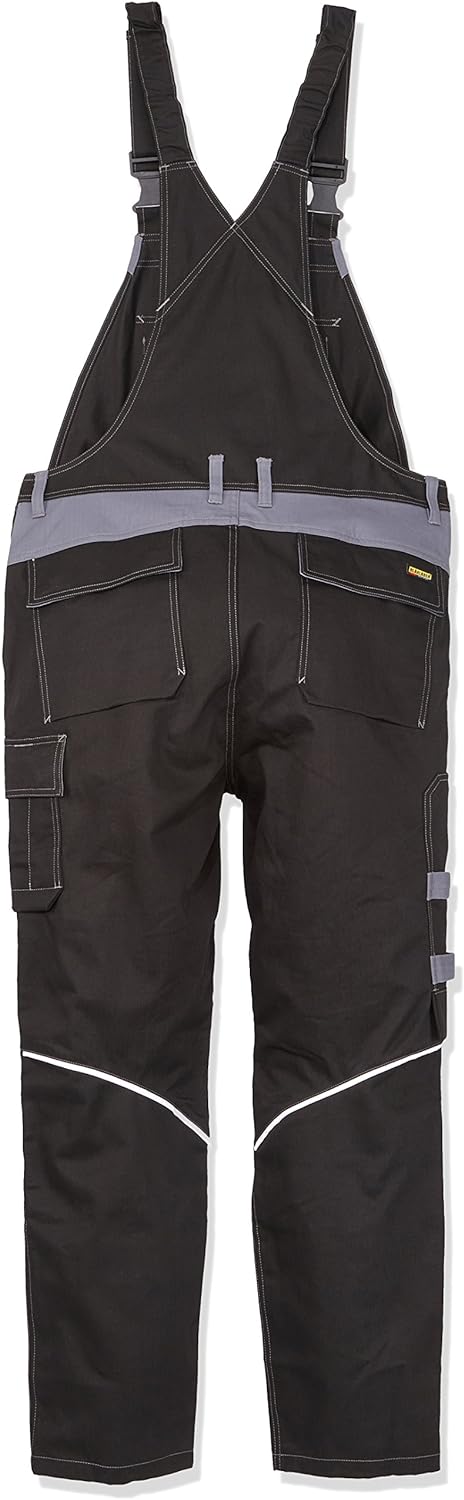 Blaklader 28611516 ANTI-FLAMMEN-LATZHOSE, Schwarz/ Grau, grootte C56, C56