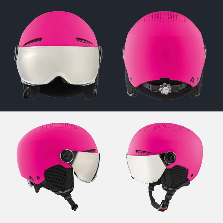 ALPINA ZUPO Visor Q-LITE - hochwertiger & sicherer Skihelm für Kinder, mit abnehmbaren Ohrenpolstern
