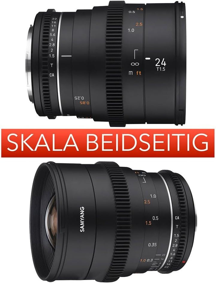 Samyang MF 85mm T1,5 VDSLR MK2 Canon EF – lichtstarkes T1,5 Tele Cine- und Video Objektiv für Canon
