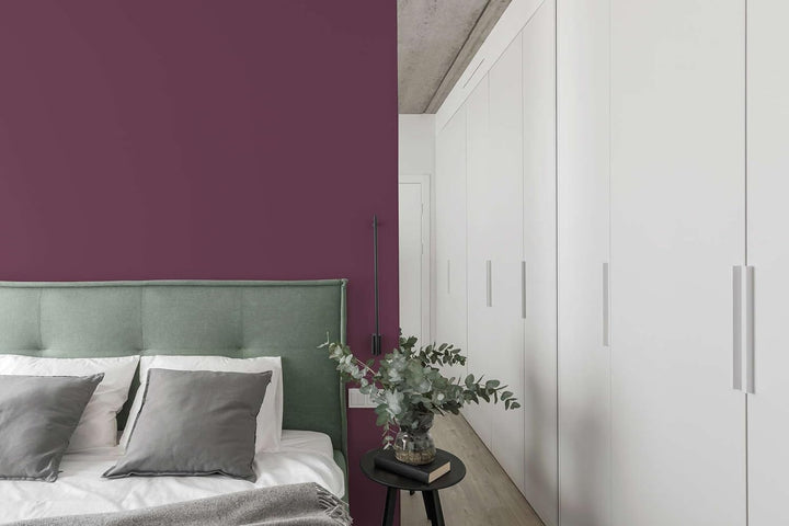 New Walls Premium Wandfarbe Violett, Lila Liquid Luxury Dispersionsfarbe für Innenräume – 1 L 1000 m