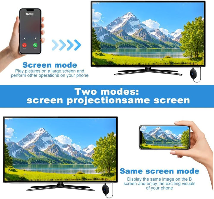 4K Full HD Miracast HDMI Dongle, 1080P Wireless HDMI Adapter, 5G Miracast Dongle, WiFi Display Dongl