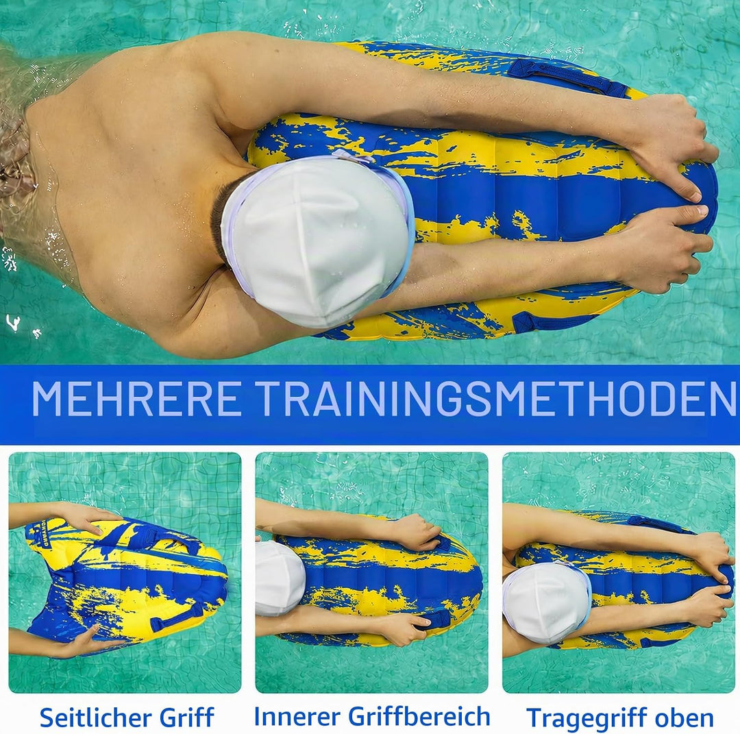 Luftmatratze Wasser für Kinder &amp; Erwachsene, FainFun Surfbrett Aufblasbar, Bodyboard mit Griffen, Wa