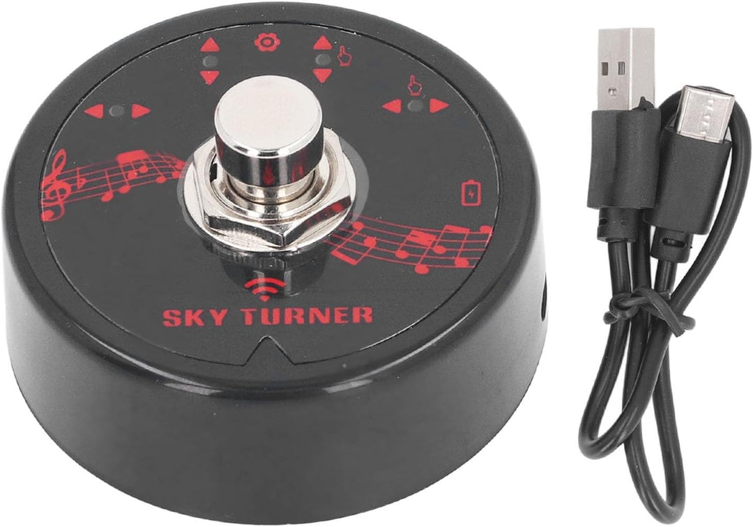 Drahtloses Bluetooth-Seitenwenderpedal, Tragbarer Fussschalter für Tastatur, Elektronische Bücher, M