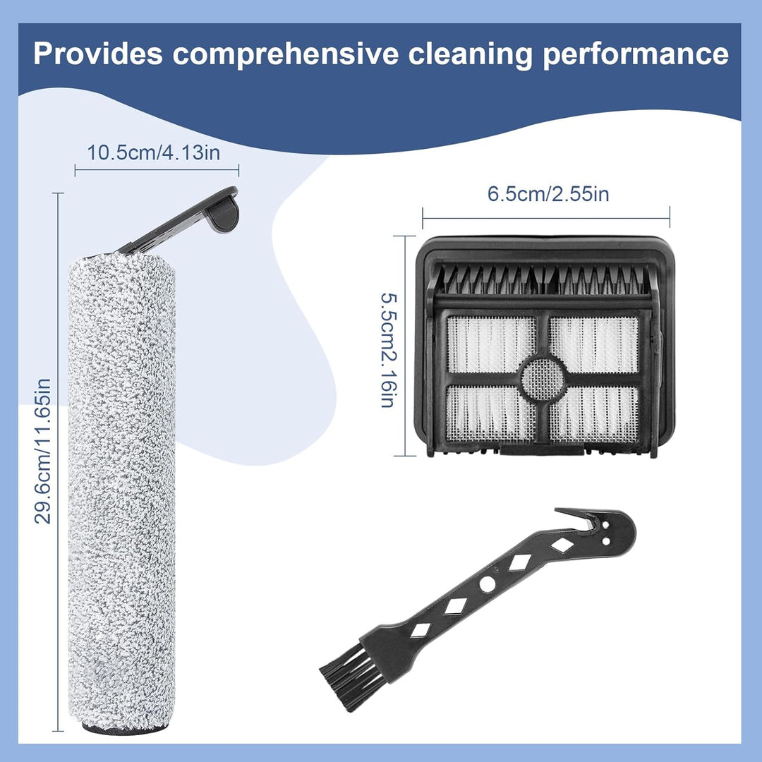 Bürstenrolle Filter Ersatzteile für Dreame H12S Nass- und Trockensauger Zubehörset, 2 Bürstenrolle,