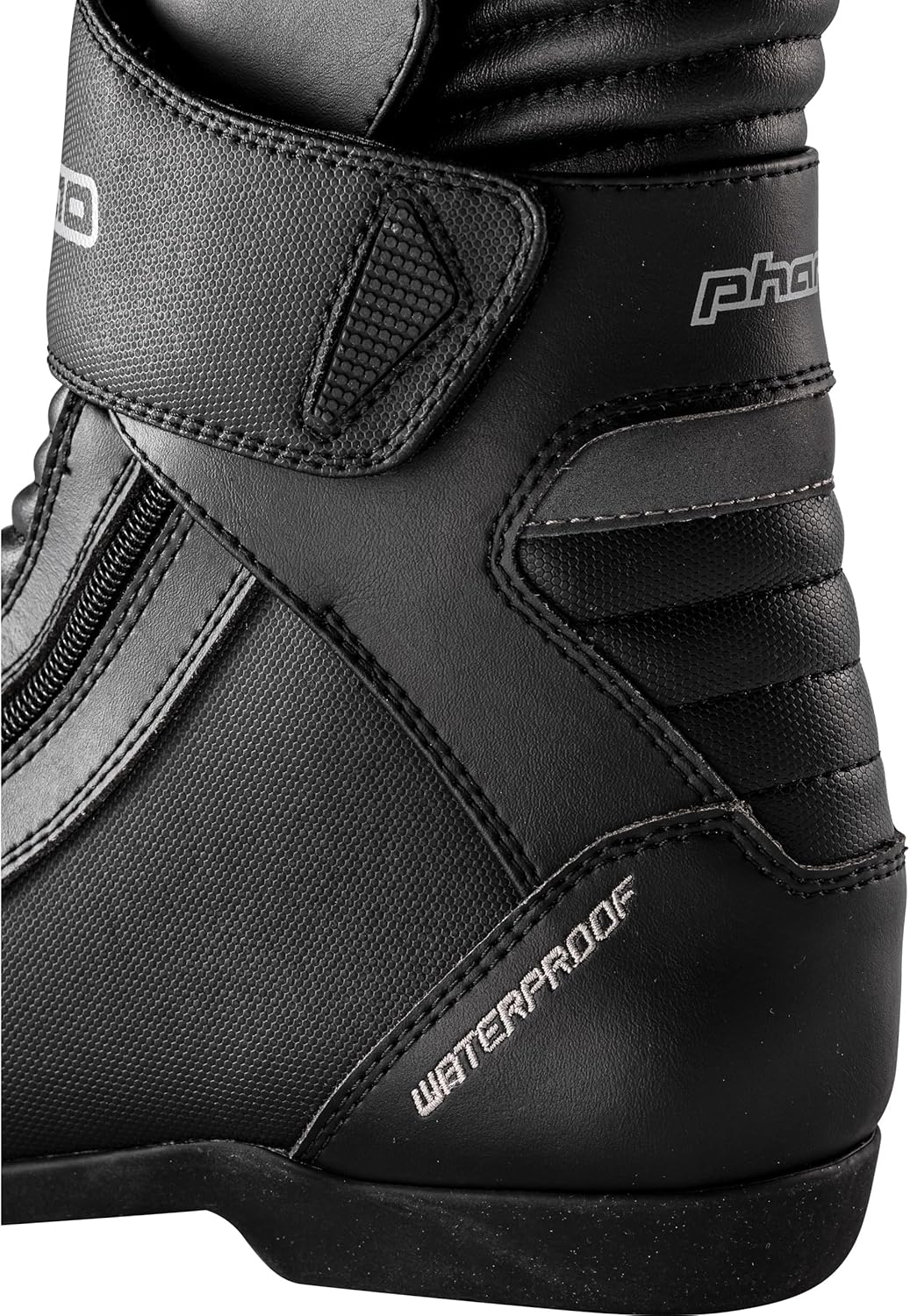 Pharao Trigon WP Motorradstiefel Kurz - Wasserdicht - PU - Polyester Schwarz 37 EU, Schwarz 37 EU