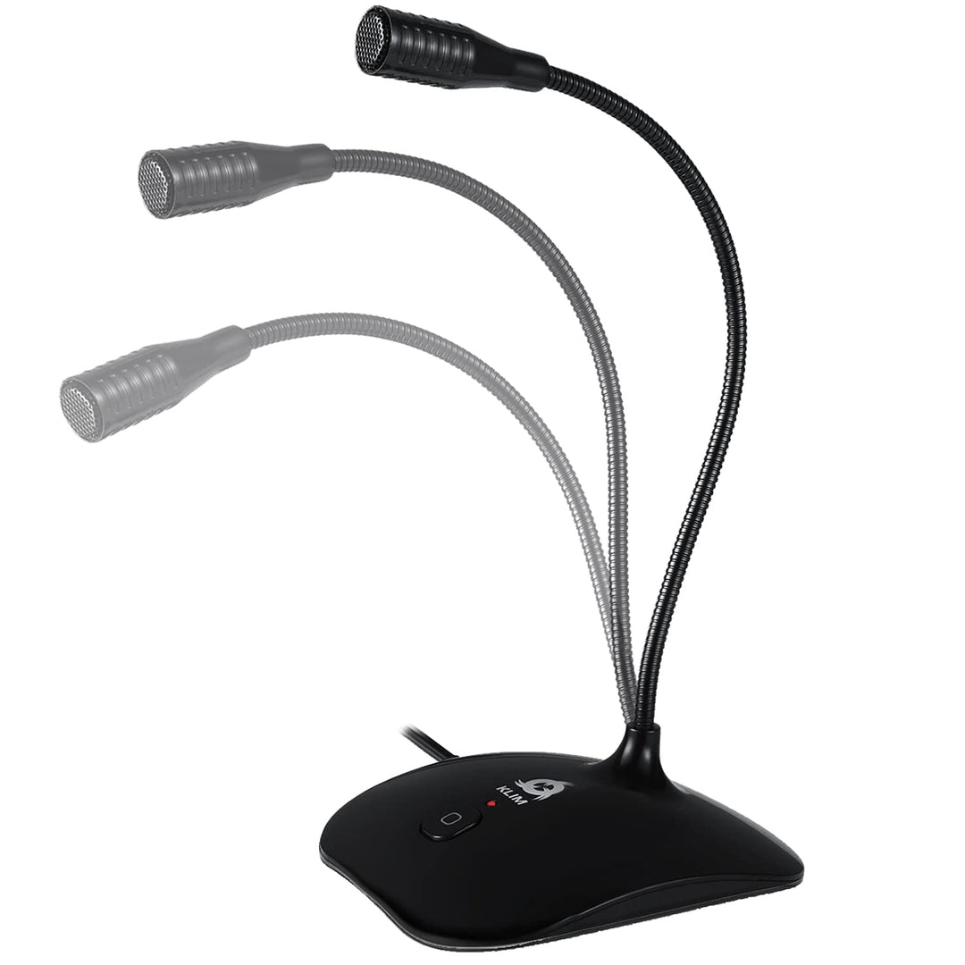 KLIM Talk USB - Standmikrofon PC und Mac - Kompatibel mit jedem Computer - Professionelles USB Mikro