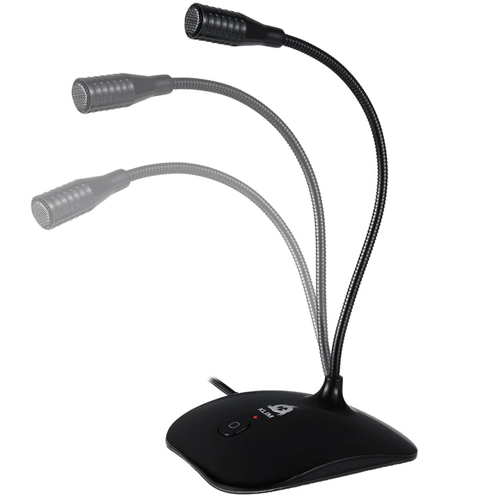 KLIM Talk USB - Standmikrofon PC und Mac - Kompatibel mit jedem Computer - Professionelles USB Mikro