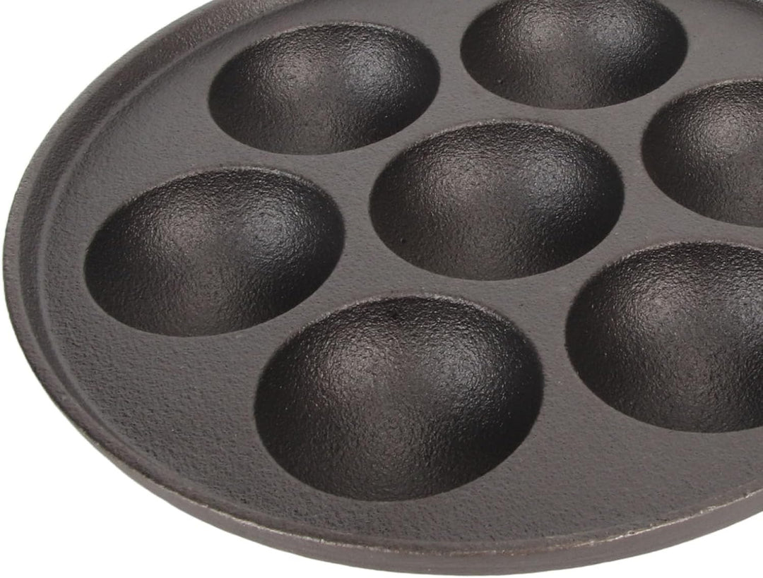 generic 7-Loch-Takoyaki-Grillpfanne aus Gusseisen mit Antihaftbeschichtung – Vertieftes und Vergröss