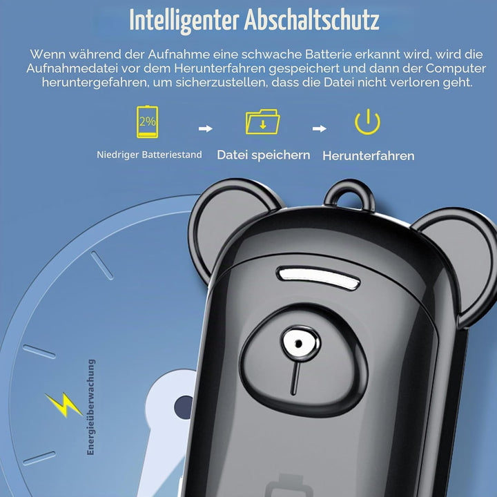 Digitaler Diktiergerät, Sprachaufzeichnungsgerät, Versteckt Getragenes Diktiergerät mit Rauschunterd