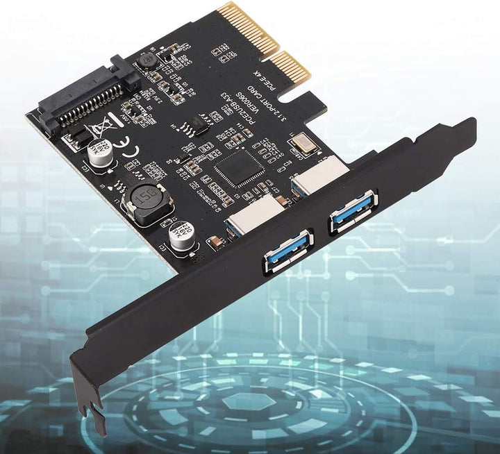 USB3.1 Erweiterungskarte für ASMedia ASM3142, 10 Gbit/S Type-C + Type-A Desktop Erweiterungskarte, A
