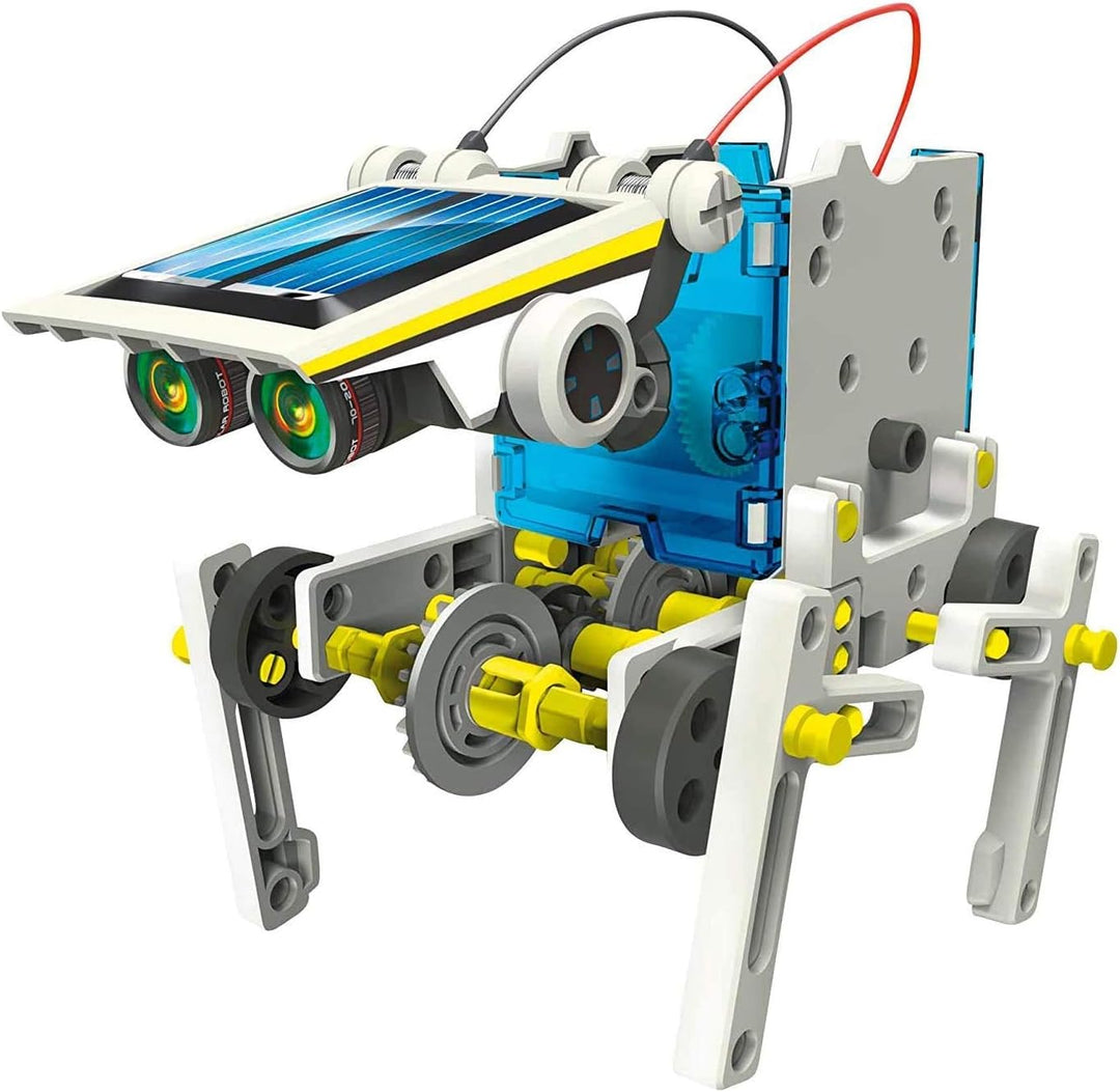 SELVA 14-in-1 Solar-Roboter – Mit nur 1 BAUSATZ (über 200 Bauteile) 14 Verschiedene Modelle Bauen –