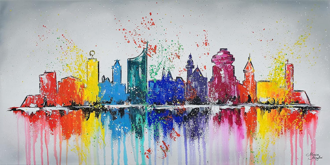 Monica Mirafiori I 100% HANDGEMALT I Gemälde Lipsk I 100x50cm | Gemälde Handgemalt | Acrylgemälde |