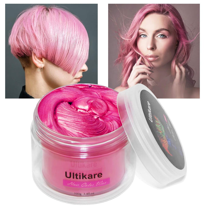 Haarfarbe Wachs,Ultikare Temporäre Haarfärbemittel, Instant Hair Dye Cream Mud Washable Natürliche H
