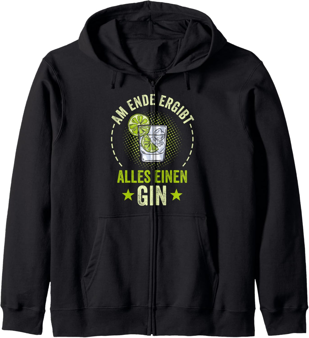 Am ende ergibt alles einen Gin Barkeeper Lustiger Spruch Kapuzenjacke
