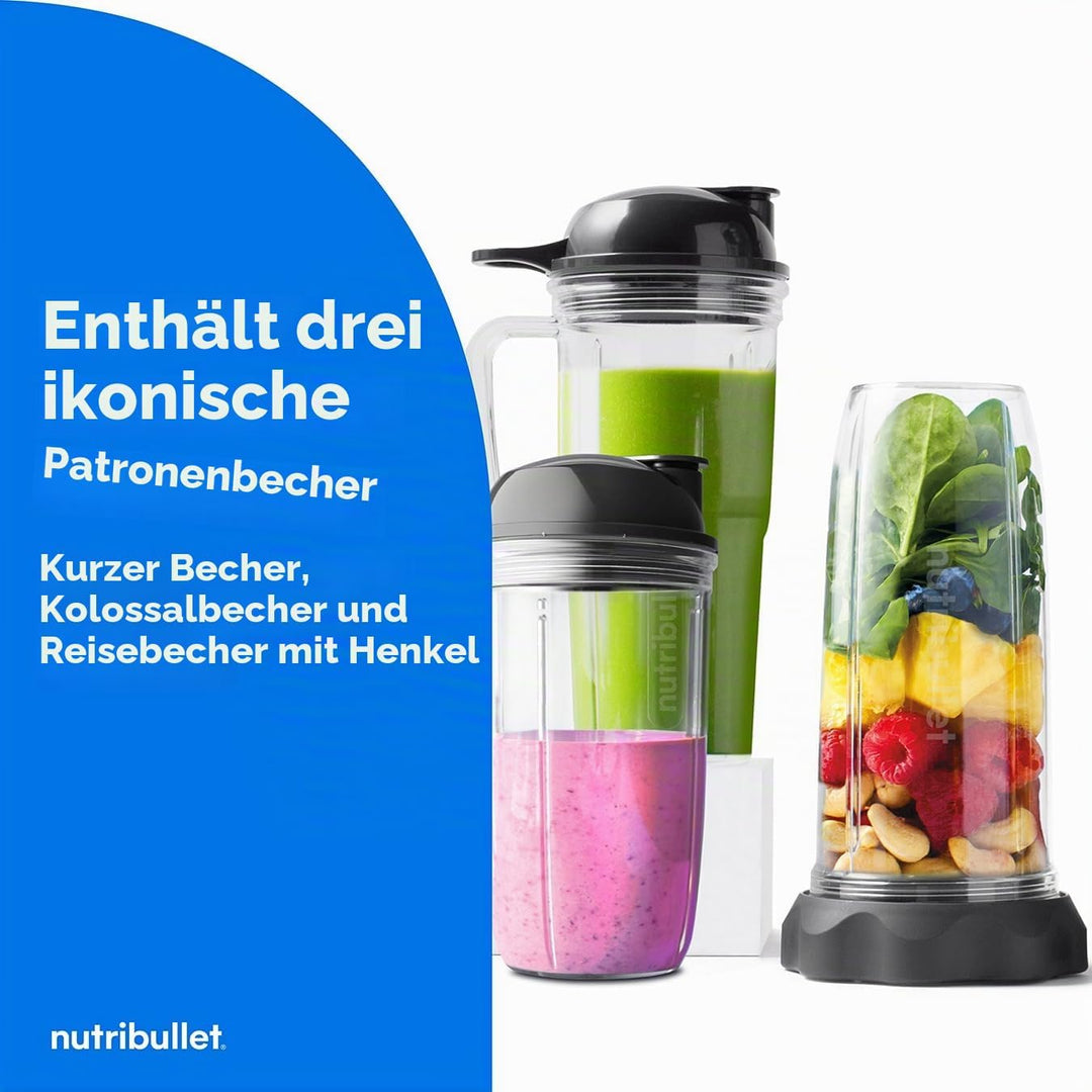 Nutribullet Combo Heiss- und Kaltmixer in Anthrazitgrau – Enthält eine leistungsstarke Basis mit 120