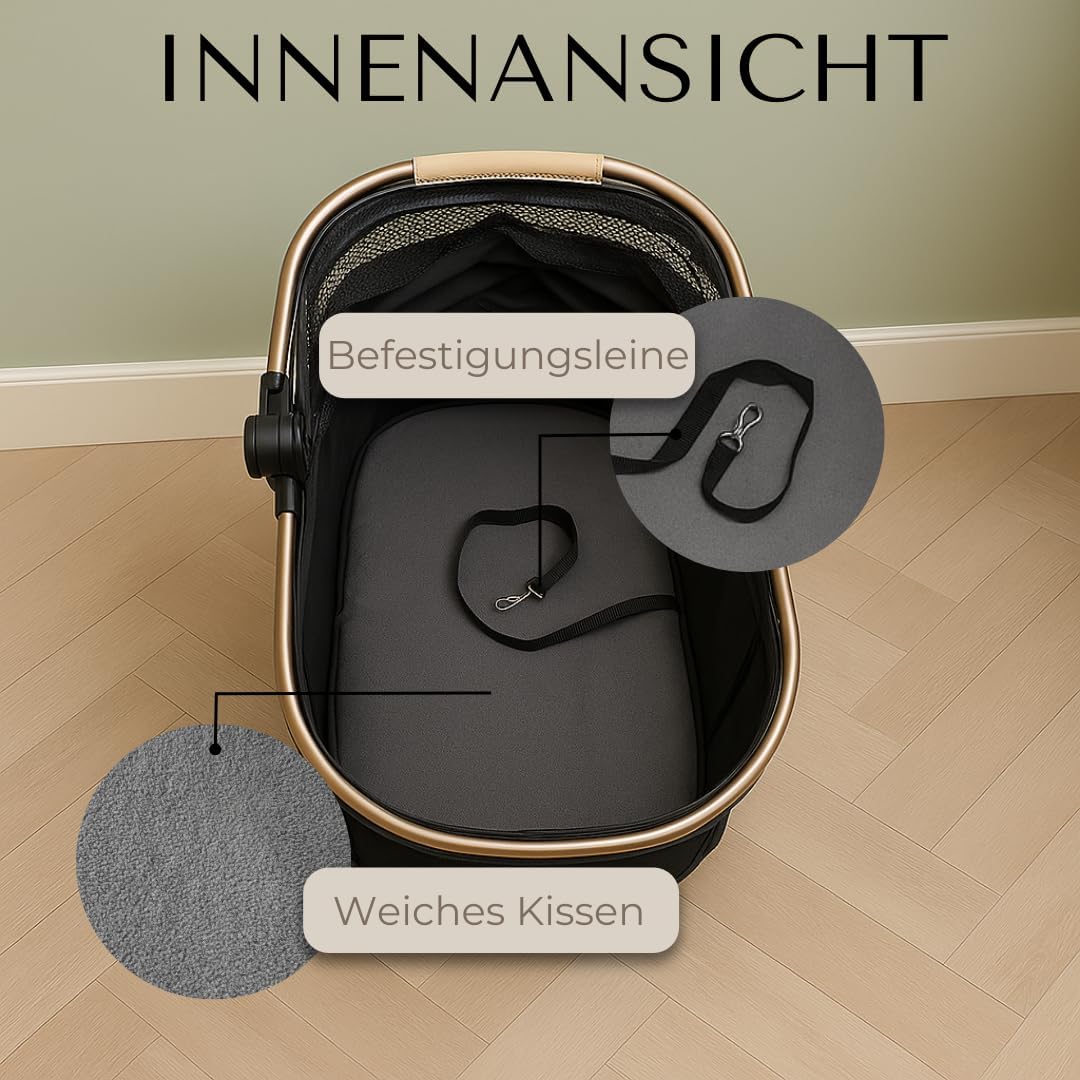 Transportbox Katzen & Hunde – klappkorb, klappbox, faltbar & stabil – Moderne Tiertransportbox für K