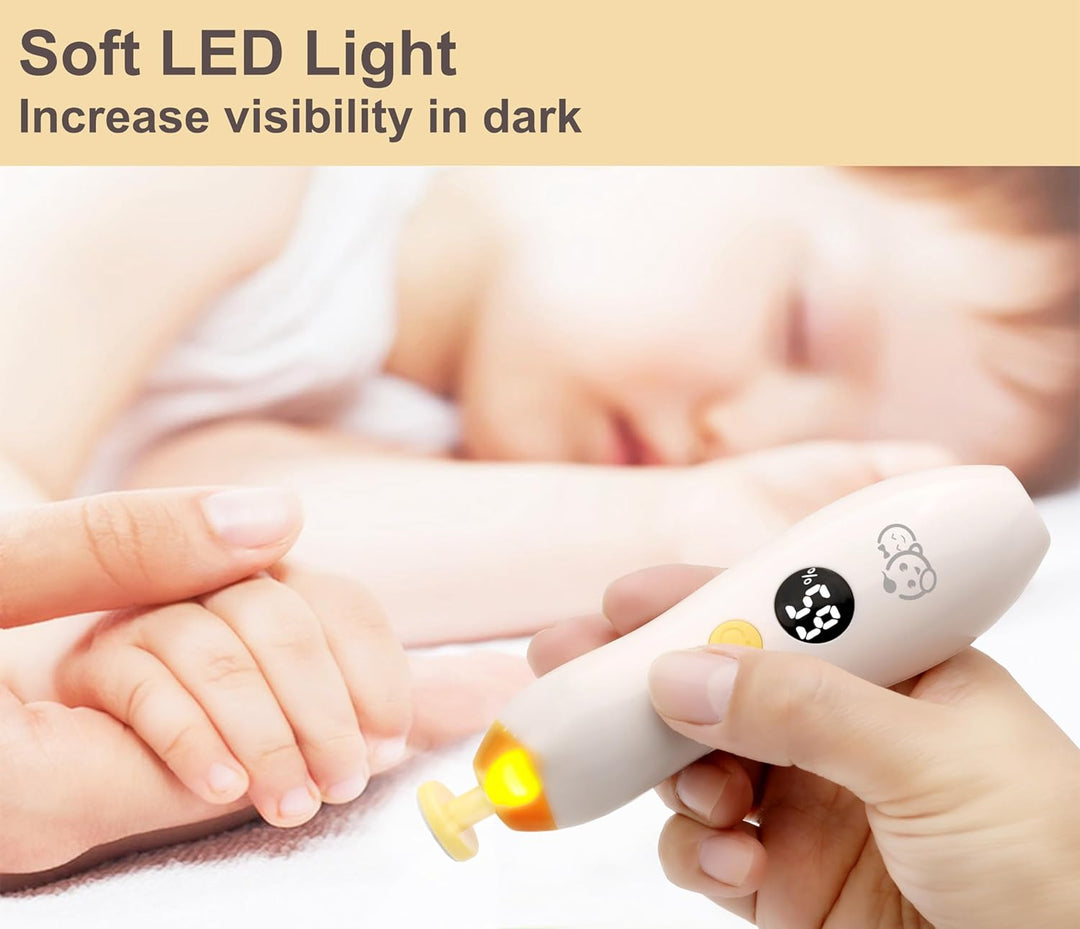 Wiederaufladbarer Baby-Nagelschneider 22 in 1, elektrische Nagelfeile, zusätzliche 13 Ersatzstücke,