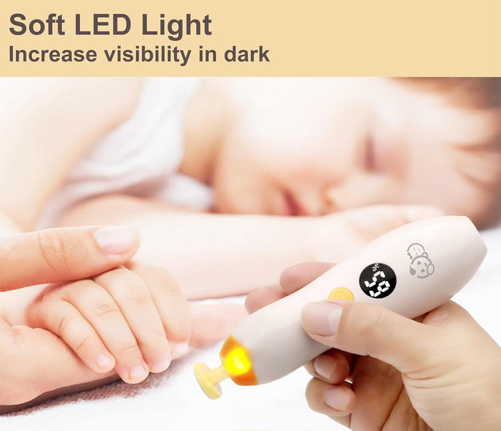 Wiederaufladbarer Baby-Nagelschneider 22 in 1, elektrische Nagelfeile, zusätzliche 13 Ersatzstücke,