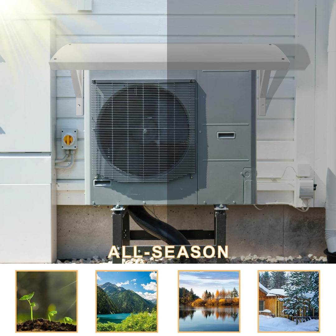 Klimaanlage Abdeckung für Aussengeräte, Vordach Terrasse UV Regen Schnee Sonnenschutz, Mini Split Wä