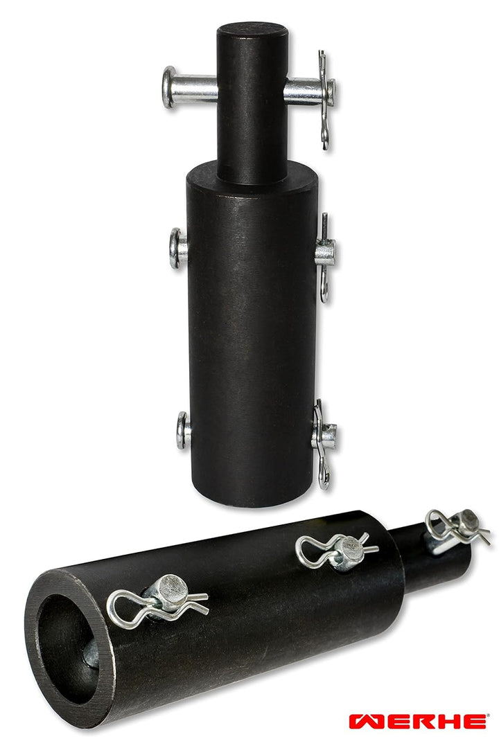WERHE Profi Bohrer für Erdbohrer 60mm Doppel-Welle Florbohrer Brunnenbohrer robuste Bohrspitze geeig