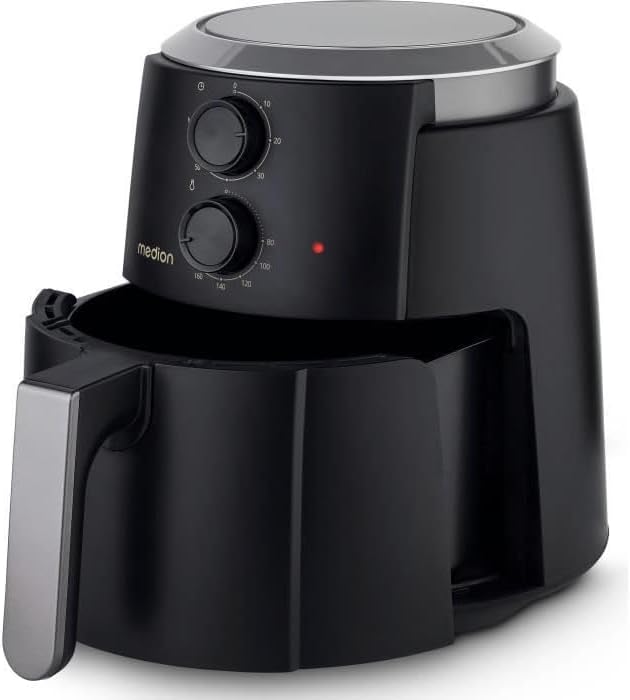 MEDION P30 L Heissluftfritteuse (4,7 Liter, Airfryer, 1500 Watt, einfache Bedienung, ölfreies Fritti