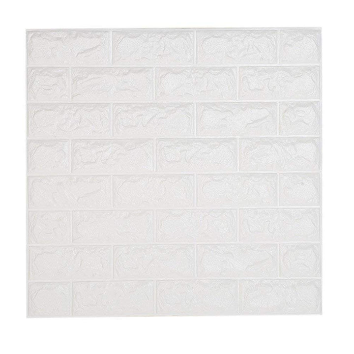 Leisu 3D tapeten wandsticker Wandpaneele selbstklebend weiss Ziegelstein-Tapete Brick Muster Tapete