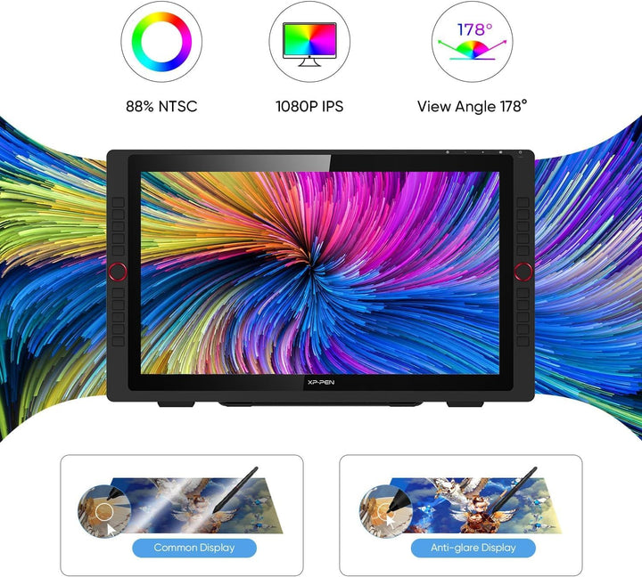 XP-PEN Artist 22R Pro Grafiktablett Kreativ-Stift-Display(1920 x 1080) mit 20 Schnelltasten Gratisso