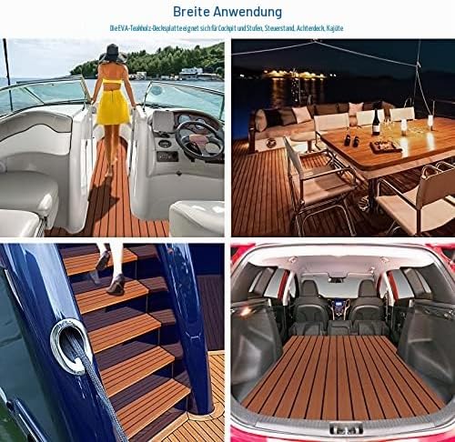 Bootsbodenmatte, Eva Teak Decking Pad, rutschfeste Eva Teak Decking Sheet Bootsboden Passend für Yac