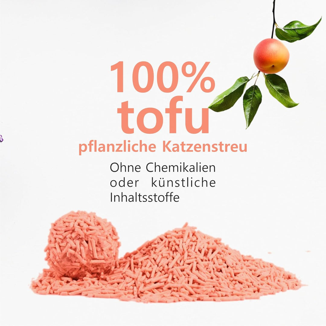 Tofu-Katzenstreu für Katzen (18L/7,5Kg) - Natürlich und biologisch abbaubar - Sofort klumpend, staub