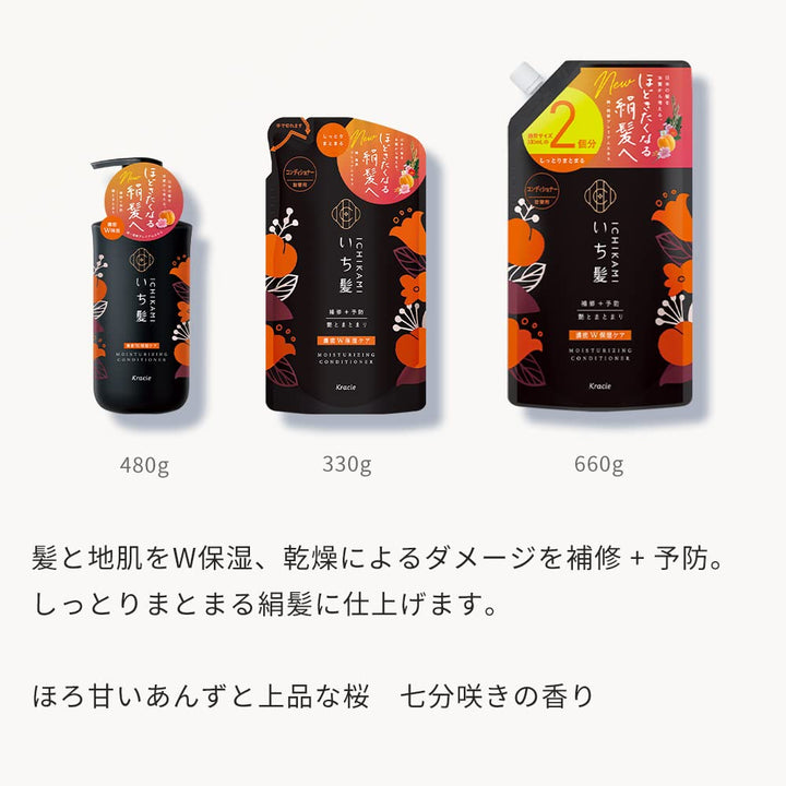 Ichikami Dense W Moisturizing Care Hair Conditioner Pump - 480ml