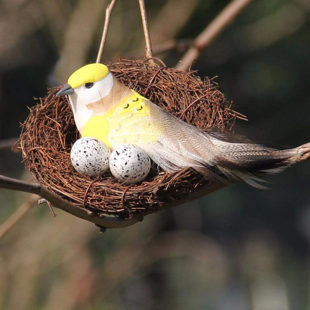 BESPORTBLE 6 Stücke Vogelnest Osternest 10cm Rattan Nest Zweige Naturnest Frühling Osterdeko Handwer