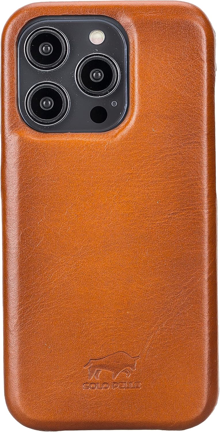 Solo Pelle Lederhülle für das iPhone 14 Pro in 6.1 Zoll Princeton Case Leder Hülle Ledertasche Backc