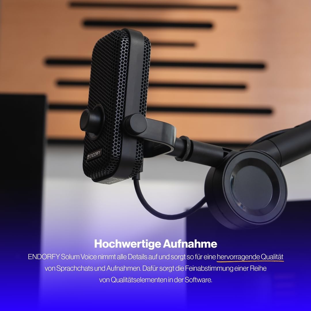 ENDORFY Solum Voice, Gaming Mikrofon PC, Podcast und Streaming, RGB-Beleuchtung, USB Plug & Play, Ta