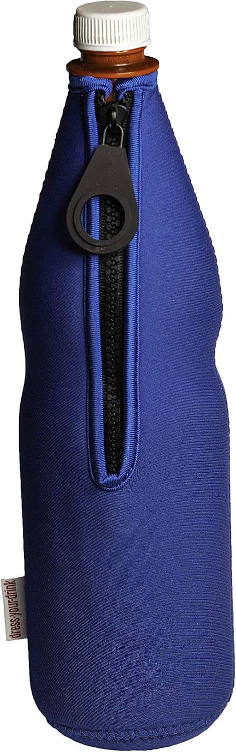 Flaschenkühler 0,7-1,0L für Glas- &amp; PET Flaschen, Neopren, Getränkekühler, (blau, 10) Blau 10, Blau