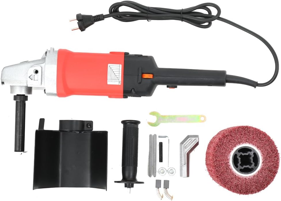 1400W Satiniermaschine, Bürstenschleifer Schleifmaschine Winkelschleifer Poliermaschine Rad polierer