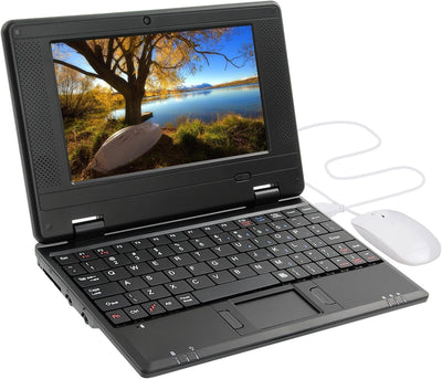 Bigmachine 7 Zoll tragbarer Mini-Computer Laptop PC Netbook für Kinder Android 12 Quad Core 32 GB Wi