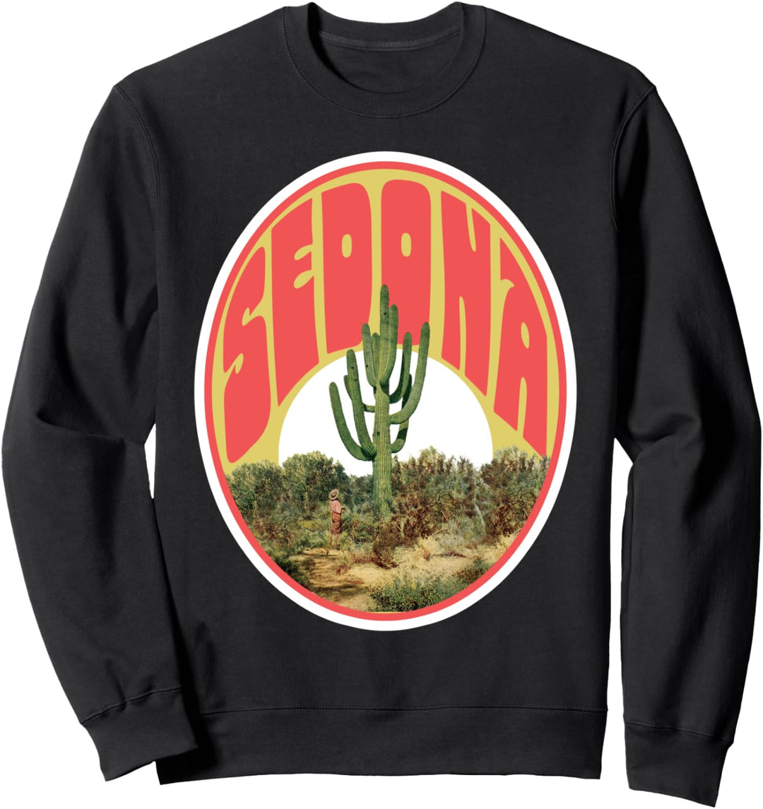 Sedona Arizona Vintage Desert Retro Cactus Throwback Graphic Sweatshirt