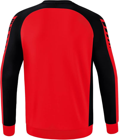 Erima Unisex Casual Six Wings Sweatshirt S Rot/Schwarz, S Rot/Schwarz