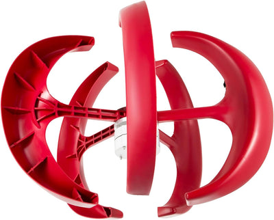 Happybuy Wind Turbine 400W 12V Wind Turbine Generator Red Lantern Vertical Wind Generator 5 Leaves W